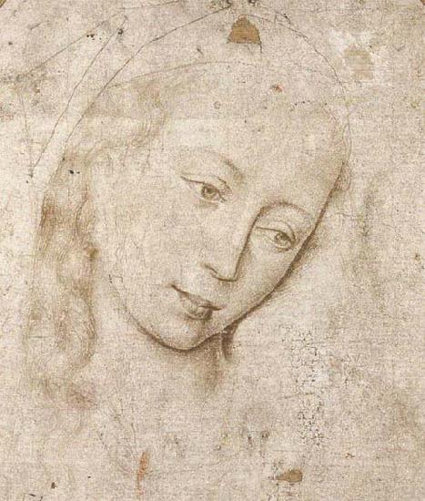 WEYDEN, Rogier van der Head of the Madonna oil painting picture